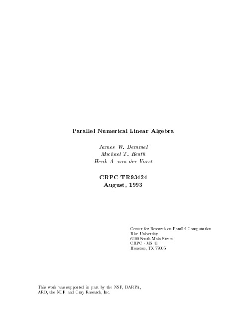 Applied Numerical Linear Algebra