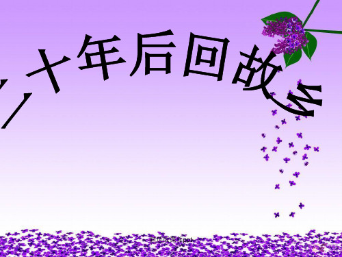 二十年后回故乡(修改)ppt课件