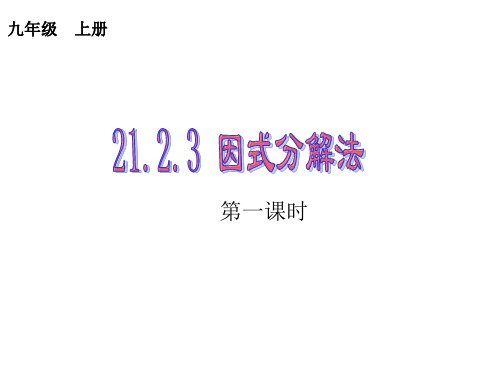 因式分解法第1课时