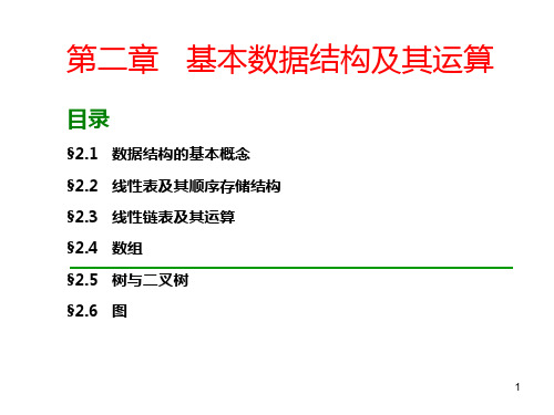 基本数据结构及其运算