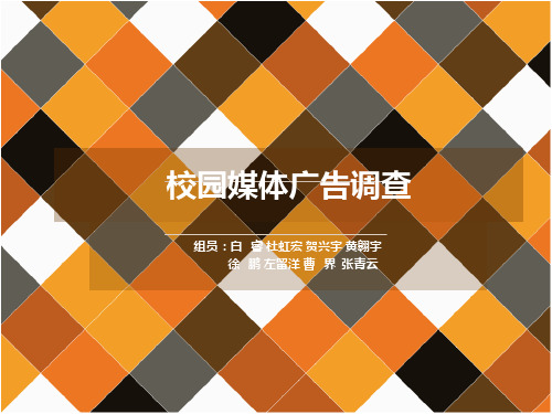 校园媒体广告调查