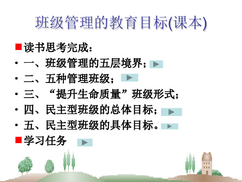 班级管理目标教育思路结构PPT课件
