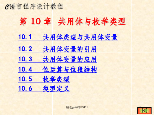 C语言从入门到精通 第10章ppt课件