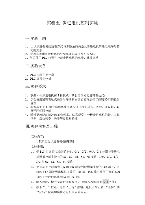 实验五   基于DSP平台的步进电机工作控制实验