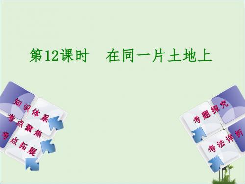 2018年中考政治第二部分八年级第12课时在同一片土地上复习课件教科版_383
