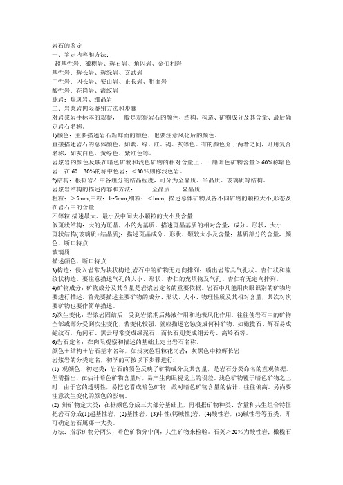 岩石的鉴定