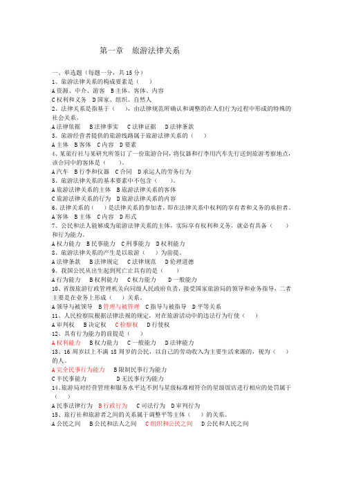 旅游法律关系