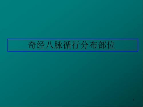 奇经八脉分布部位PPT医学课件