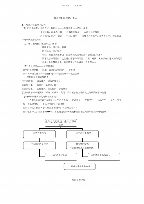城规原理复习重点