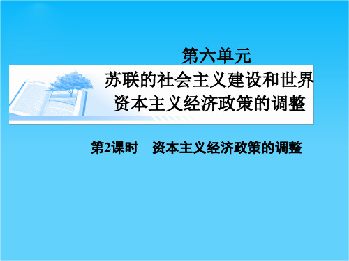 高考历史基础知识总复习精讲课件必修二 第六单元 第2课时 资本主义经济政策的调整(22张PPT)