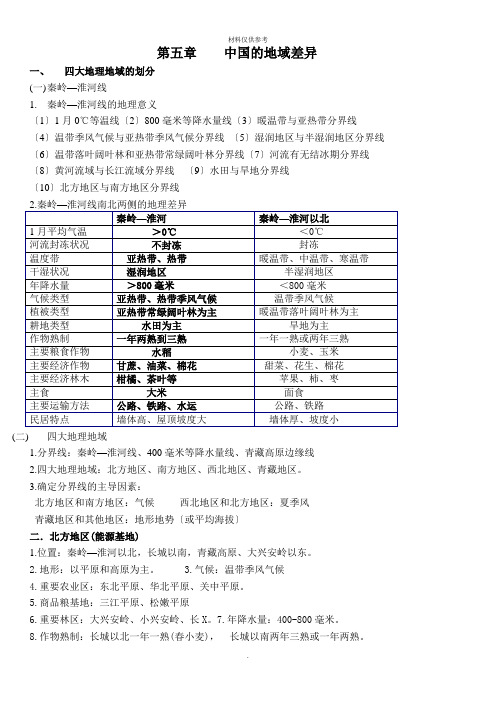 新湘教版八级地理下册复习提纲