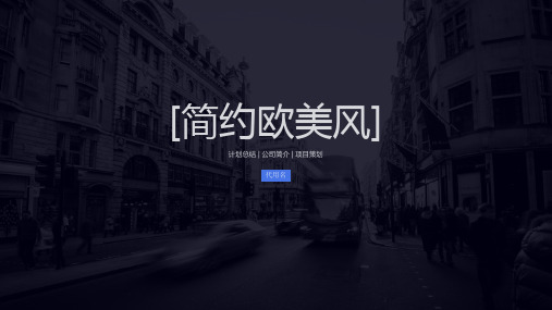 简约欧美时尚计划总结公司简介企业宣传画册