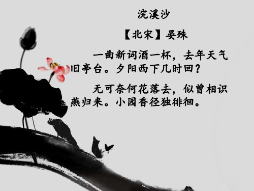 新人教版(部编)八年级语文上册课外古诗词《浣溪沙-晏殊》(共47张PPT)(优质版推荐)