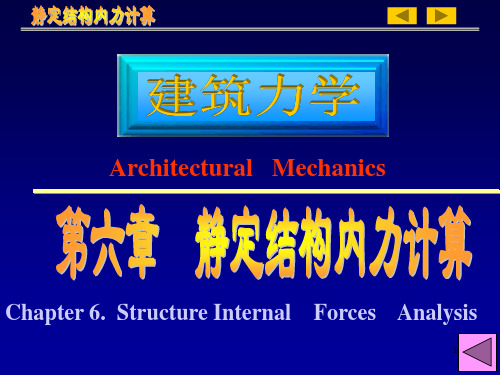 建筑力学课件5静定结构的内力计算