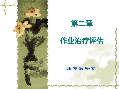第二章  作业治疗评估