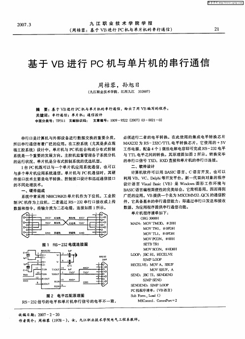 基于VB进行PC机与单片机的串行通信
