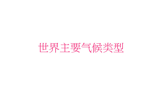 世界气候类型课件中图版八年级上2
