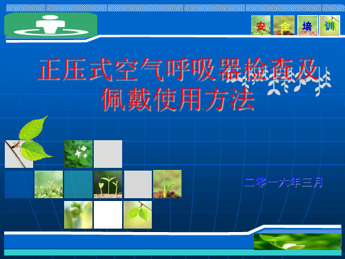 正压式空气呼吸器检查及使用方法
