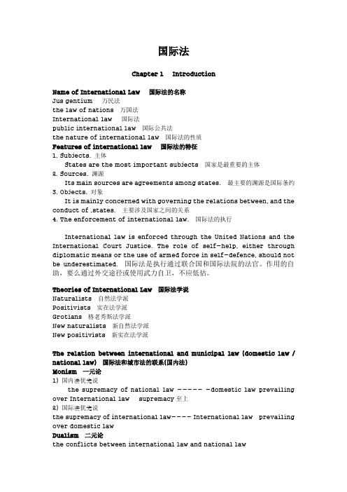 国际法复习资料