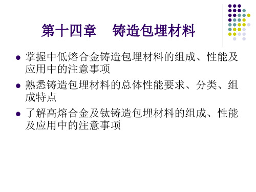 铸造包埋材料