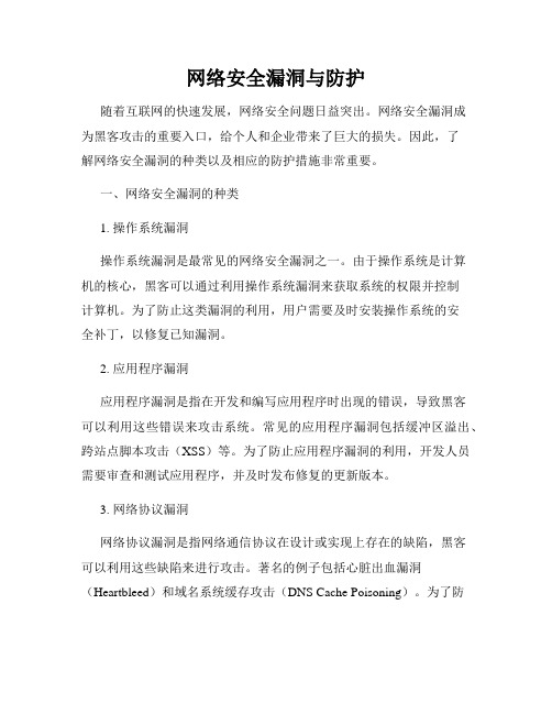 网络安全漏洞与防护