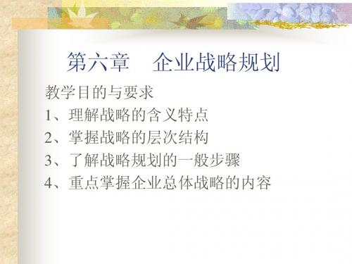 第六章 医药市场营销战略