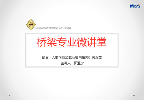 MIDAS人群荷载荷载及横向折减系数