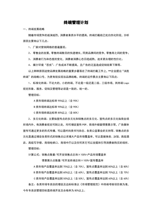 大型公司终端管理计划