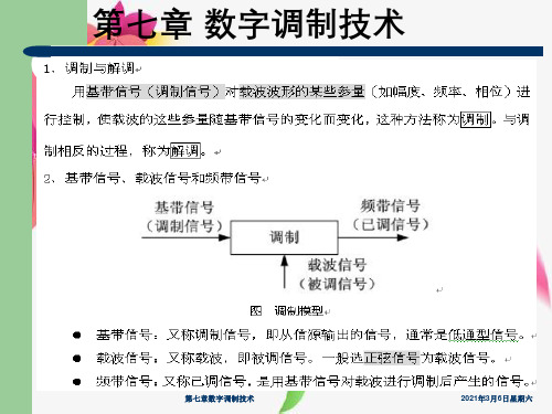 第七章数字调制技术