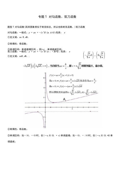 高中特殊函数(取整与超越函数、绝对值与对勾、双刀函数、蛙跳函数)