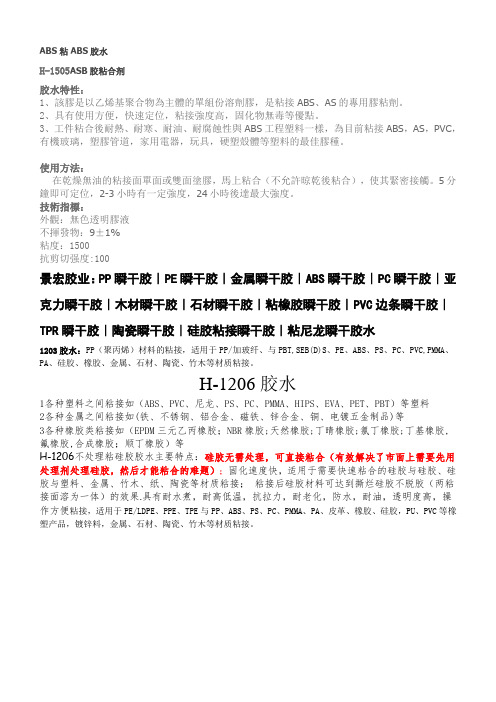 ABS塑料专用胶水与硅胶粘塑料胶水区别