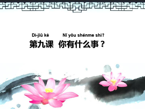 初级汉语口语第九课