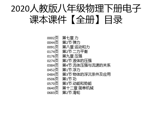 2020人教版八年级物理下册电子课本课件【全册】