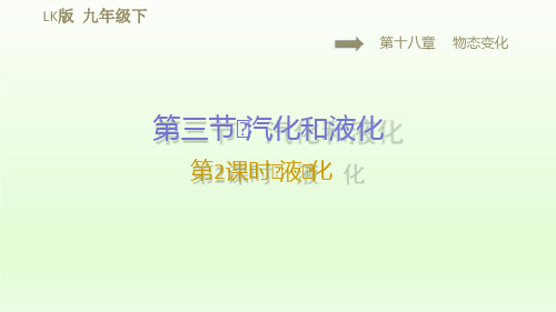 2021春鲁科版九年级物理下册课件第18章  18.3.2液 化