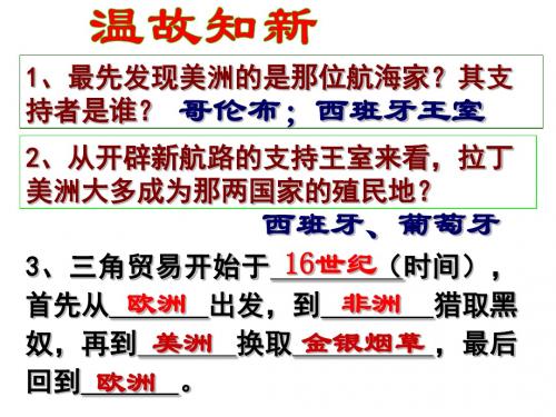 部编人教版九年级历史下册第1课《殖民地人民的反抗斗争》优质课件