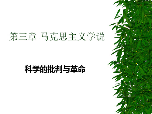 经济学说史——第三章 马克思主义学说