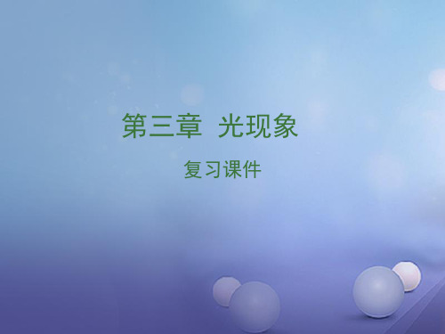 江西省中考物理第三章光现象复习课件