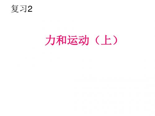 运动和力1--浙教版