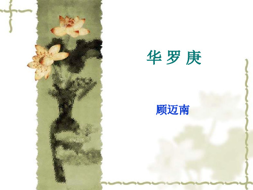 高一语文华罗庚(2)(2019年11月)