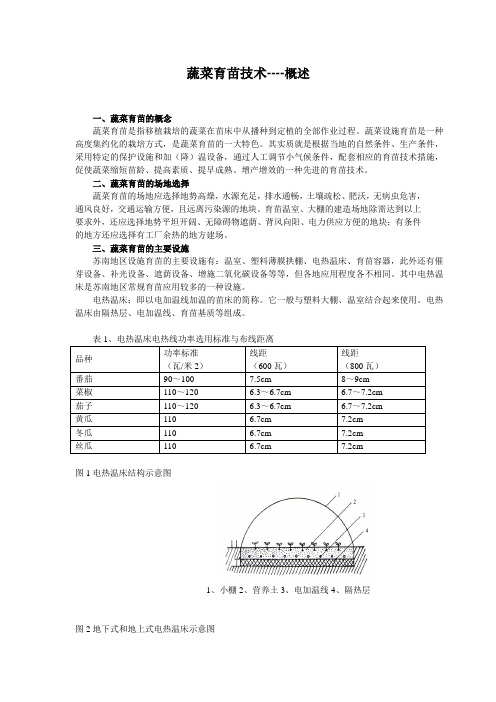 蔬菜育苗技术----概述