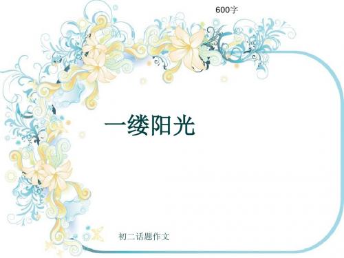 初二话题作文《一缕阳光》600字(共9页PPT)