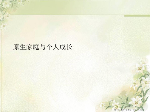 原生家庭与个人成长PPT课件