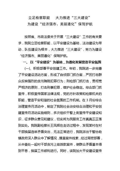 三大建设总结