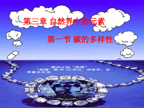 原创必修1课件第三章第一节1碳的多样性