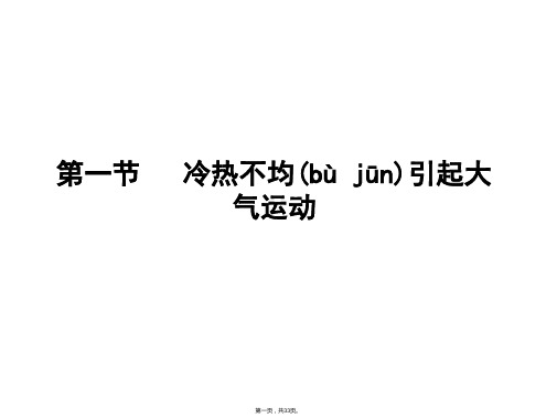 高一地理人教版必修冷热不均引起大气运动课件