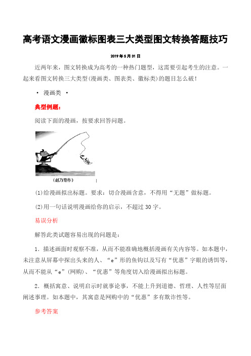 高考语文漫画徽标图表三大类型图文转换答题技巧