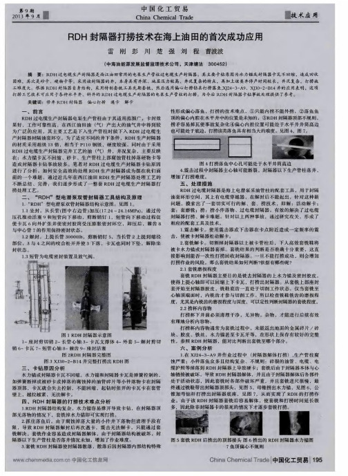 RDH封隔器打捞技术在海上油田的首次成功应用
