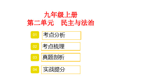 九年级上册 第二单元 民主与法治   中考道德与法治一轮复习