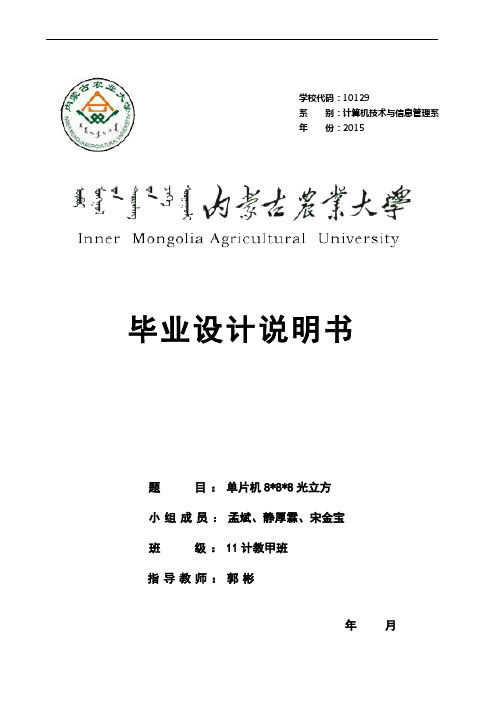 光立方论文说明书大学学位论文