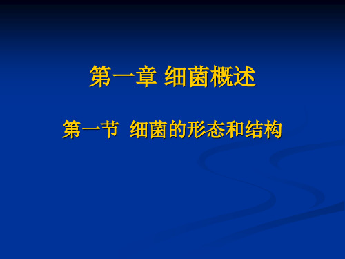 第二章第一节_细菌的形态结构临床班2